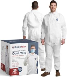 Disposable Hazmat Suits 25-Pack, 2X-Large