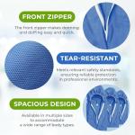 Blue Disposable Coveralls with Hood - Pack of 5
