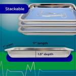 360 Stackable Stainless Steel Dissecting Pan, 11" x 7