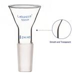 Glass Short Stem Powder Funnel, 50mm Top, 24/40 Joint