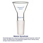 Glass Short Stem Powder Funnel, 50mm Top, 24/40 Joint