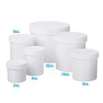 Wide-Mouth Plastic Jar with Cap, 16 oz, 70 Pack