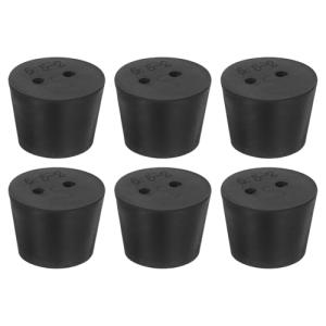 2-Hole Tapered Rubber Stopper Set for Labs