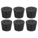 2-Hole Tapered Rubber Stopper Set for Labs