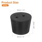 2-Hole Tapered Rubber Stopper Set for Labs