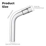 Starfa Lab Glass Tube Stem Set, 110mm Curved