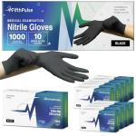 Large Black Nitrile Gloves, Case of 1000