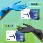 Large Black Nitrile Gloves, Case of 1000