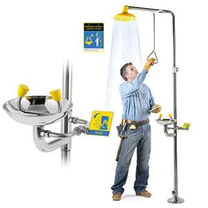 Emergency Shower and Eye Wash Station, OSHA Approved