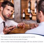Alcohol Meter Test Kit with Glass Cylinder and Accessories