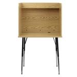 Justin Study Carrel - Oak Finish with Adjustable Height