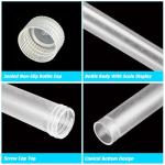 100PCS 10ml Clear Plastic Test Tubes with Caps