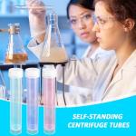 100PCS 10ml Clear Plastic Test Tubes with Caps