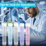 100PCS 10ml Clear Plastic Test Tubes with Caps