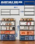 Heavy Duty 5-Tier Metal Shelving Unit, 4000 lbs
