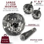 Natural Marble Mortar and Pestle Set - Small
