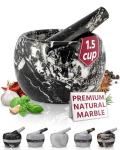 Natural Marble Mortar and Pestle Set - Small