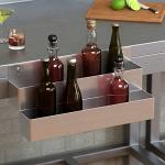 Stainless Steel Double Tier Bottle Holder - 22 Inch
