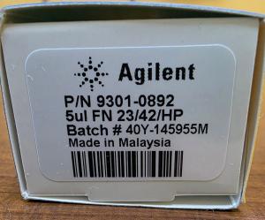 Agilent 9301-0892 Fixed Needle Syringe, 5 µL