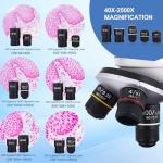 High-Power Compound Microscope for Students & Home