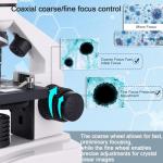 OOZSTAR Compound Microscope with Dual LED Illumination