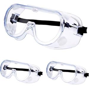 3 Pack Adjustable Anti-Fog Safety Goggles