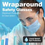 Raxwell Clear Safety Glasses 12-Pack - ANSI Certified