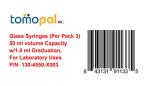 50ml Glass Syringe Pack of 3 for Labs