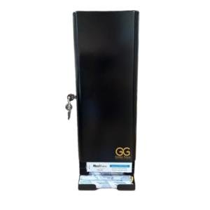 Black Steel Wall-Mount Locking Dispenser for Pads