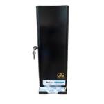 Black Steel Wall-Mount Locking Dispenser for Pads
