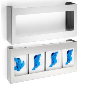 Stainless Steel Wall-Mounted Glove Box Holder - 2 Pack
