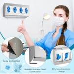 Stainless Steel Wall-Mounted Glove Box Holder - 2 Pack