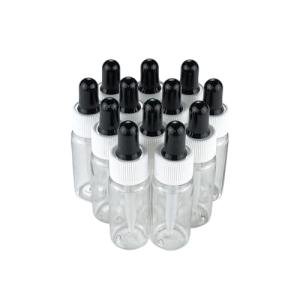12-Pack 15ml Plastic Dropper Bottles
