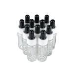12-Pack 15ml Plastic Dropper Bottles