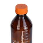 Amber Glass 1000 mL Lab Storage Bottles - 4 Pack