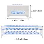 50 Clear Test Tubes with Rack and Caps