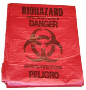 5 Gallon Red Biohazard Trash Bags - Pack of 10