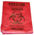 5 Gallon Red Biohazard Trash Bags - Pack of 10
