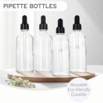 ALIFEIA 4-Pack 100ml Glass Dropper Bottles