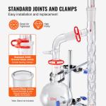 VEVOR 1000ml Lab Glass Distillation Kit - 14 pcs