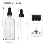 ALIFEIA 4-Pack 100ml Glass Dropper Bottles
