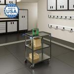 Lakeside Stainless Steel Utility Cart, 3 Shelves