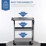 Lakeside Stainless Steel Utility Cart, 3 Shelves