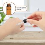 Amber Glass Dropper Bottles Set - 15 Pcs