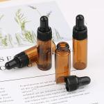 Amber Glass Dropper Bottles Set - 15 Pcs
