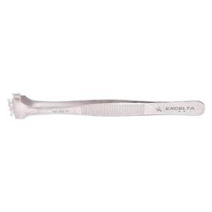 Excelta 4" Wafer Tweezers with Serrated Handles