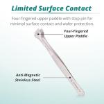 Excelta 4" Wafer Tweezers with Serrated Handles