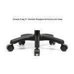 Adjustable Rolling Stool with Padded Seat - 250 lb Capacity