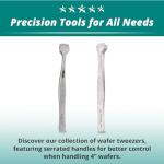 Excelta 4" Wafer Tweezers with Serrated Handles