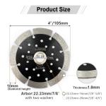SHDIATOOL 4" Diamond Cutting Blades for Angle Grinder